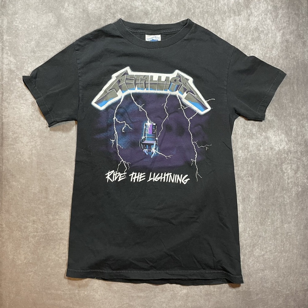 Vintage Metallica Ride the Lightning Double Sided Shirt Size Small VTG Y2K